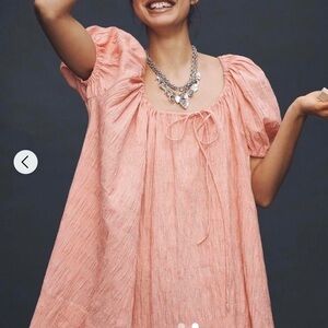 Maeve Coral Gingham Dress